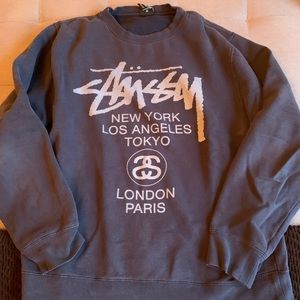 Stussy xl navy crewneck